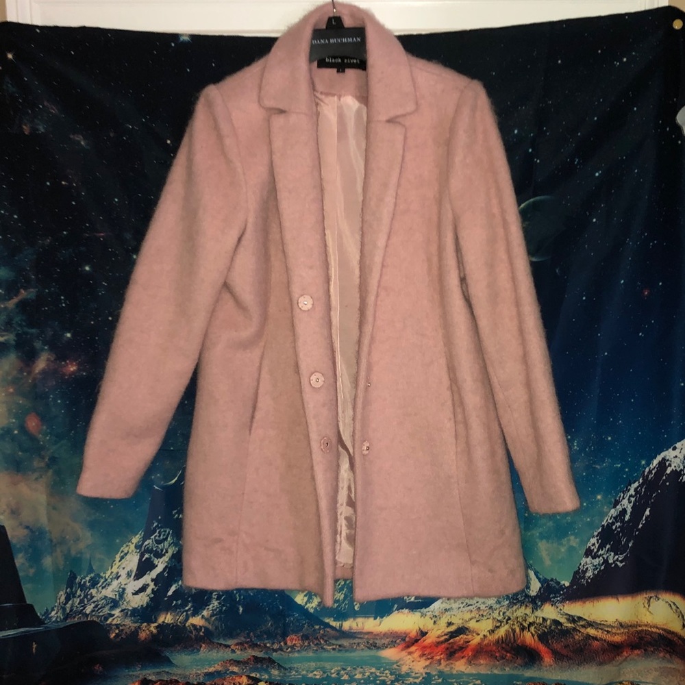 Black Rivet Pink Wool Coat 🎀❄️